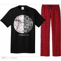 Christian Baseball Philippians Religious Gifts Pajama Set thumb 0