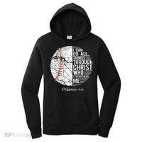 Christian Baseball Philippians Religious Gifts Women's Hoodie thumb 0