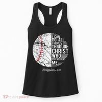 Christian Baseball Philippians Religious Gifts Women's Tank Top thumb 0