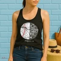 Christian Baseball Philippians Religious Gifts Women's Tank Top thumb 2