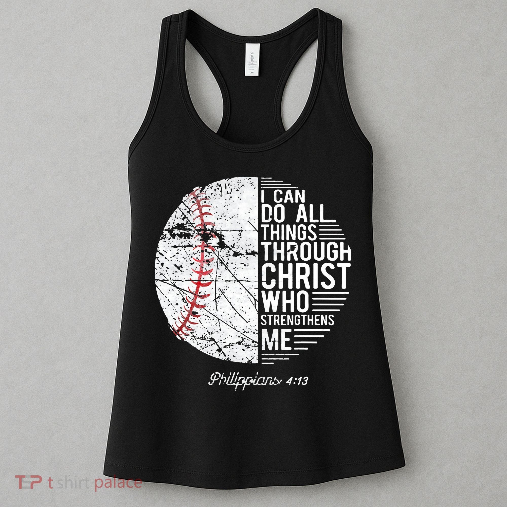 Christian Baseball Philippians Religious Gifts Women's Tank Top