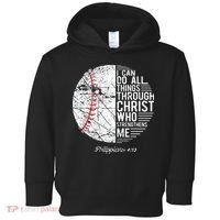 Christian Baseball Philippians Religious Gifts Toddler Hoodie thumb 0