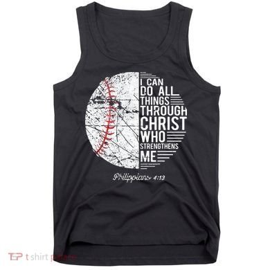 Christian Baseball Philippians Religious Gifts Tank Top