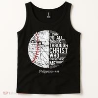 Christian Baseball Philippians Religious Gifts Tank Top thumb 2
