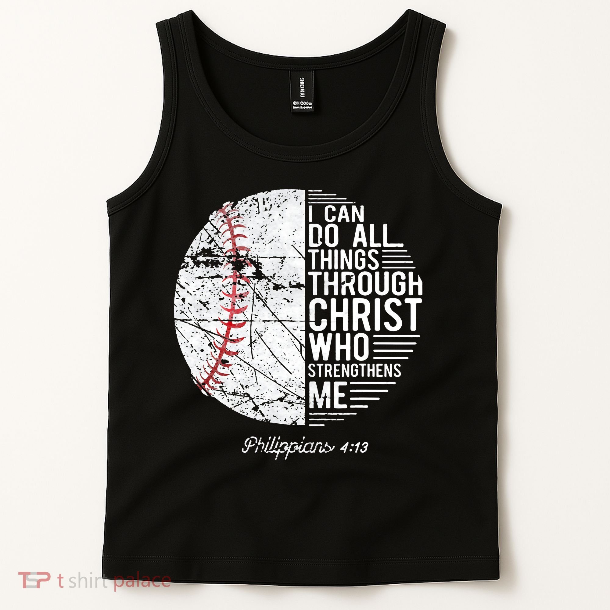 Christian Baseball Philippians Religious Gifts Tank Top