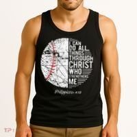 Christian Baseball Philippians Religious Gifts Tank Top thumb 3