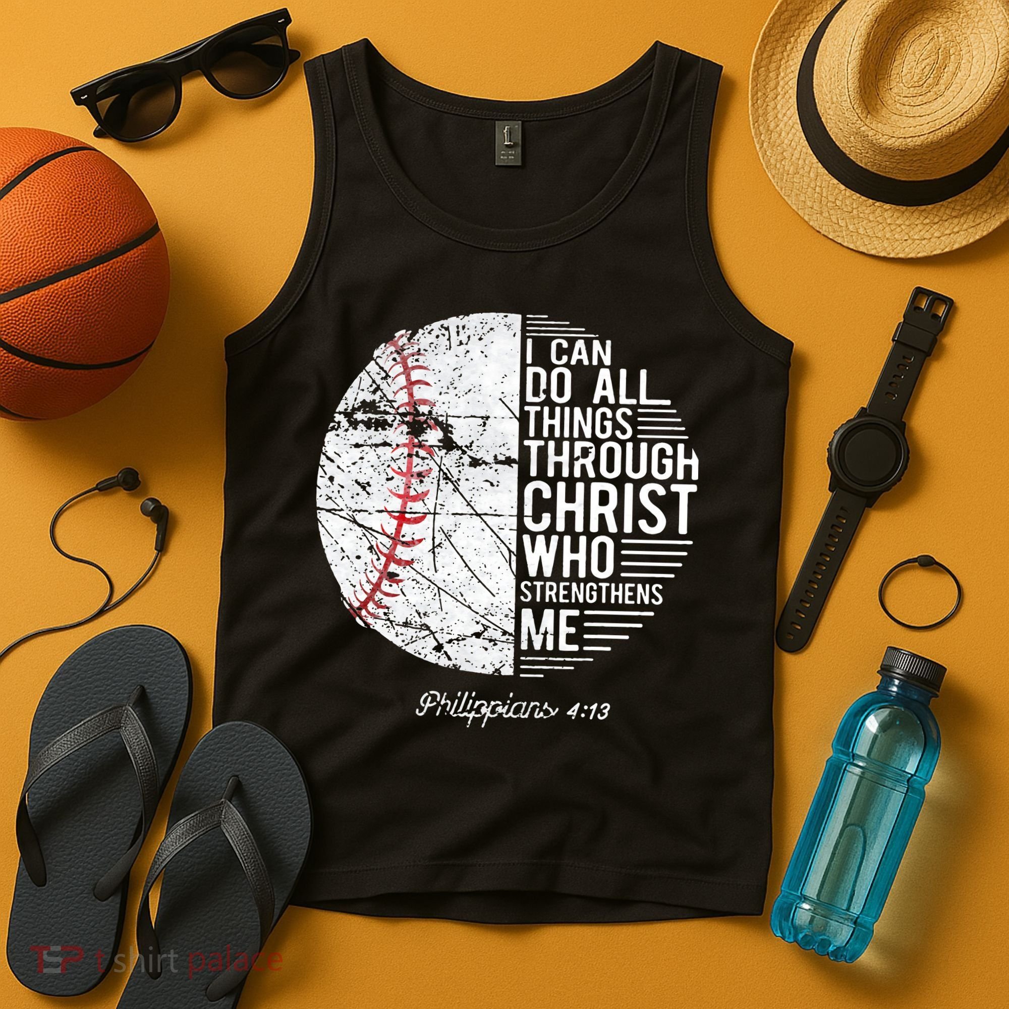 Christian Baseball Philippians Religious Gifts Tank Top