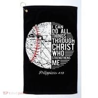 Christian Baseball Philippians Religious Gifts Golf Towel thumb 0