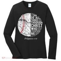 Christian Baseball Philippians Religious Gifts Women's Long Sleeve Shirt thumb 0