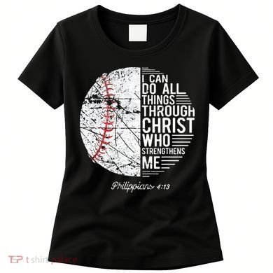 Christian Baseball Philippians Religious Gifts Women's T-Shirt