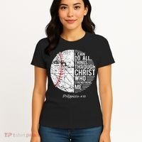 Christian Baseball Philippians Religious Gifts Women's T-Shirt thumb 4