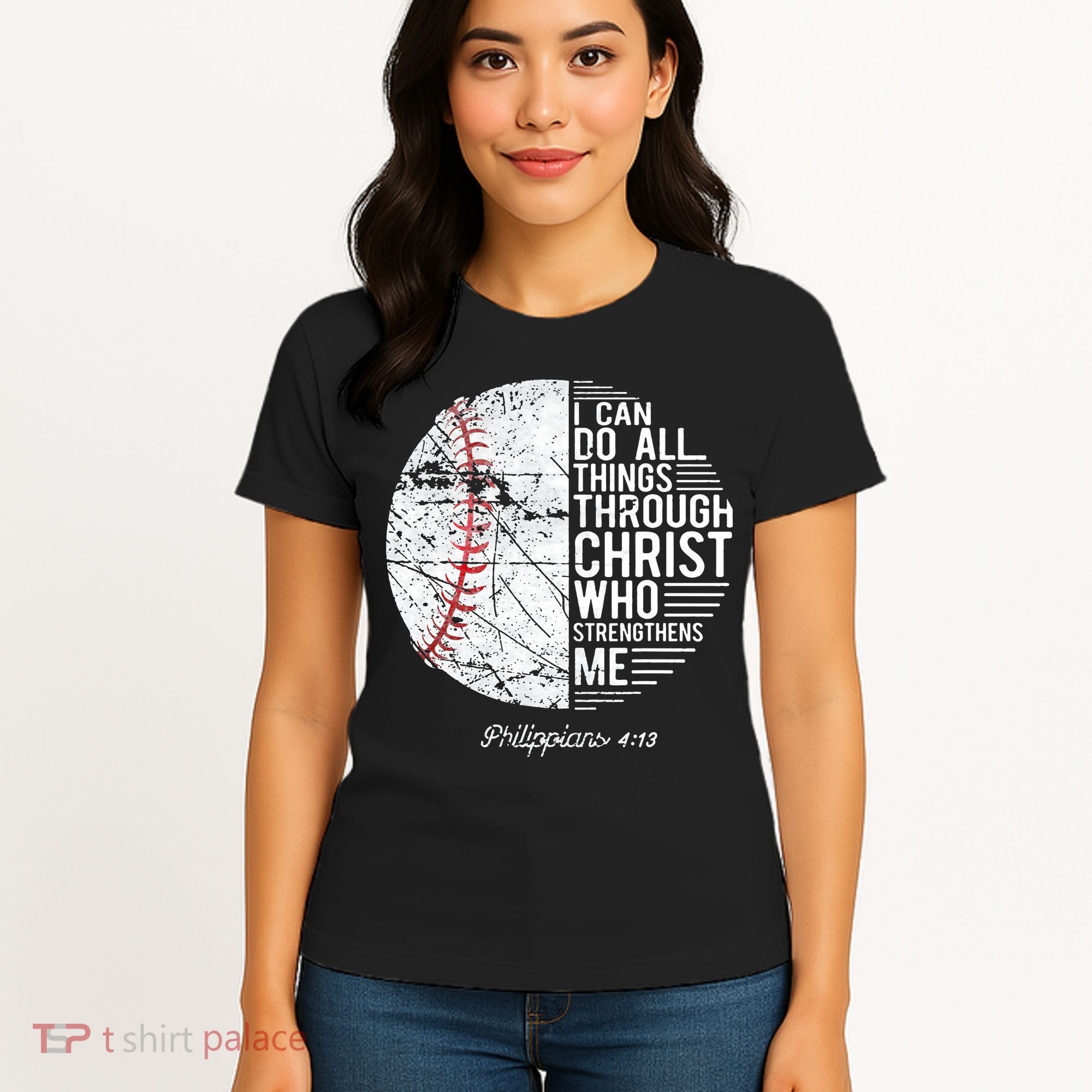 Christian Baseball Philippians Religious Gifts Women's T-Shirt