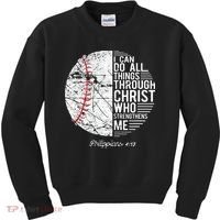 Christian Baseball Philippians Religious Gifts Kids Sweatshirt thumb 0