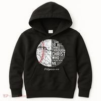 Christian Baseball Philippians Religious Gifts Kids Hoodie thumb 0