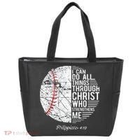 Christian Baseball Philippians Religious Gifts Tote Bag thumb 0