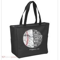 Christian Baseball Philippians Religious Gifts Tote Bag thumb 2
