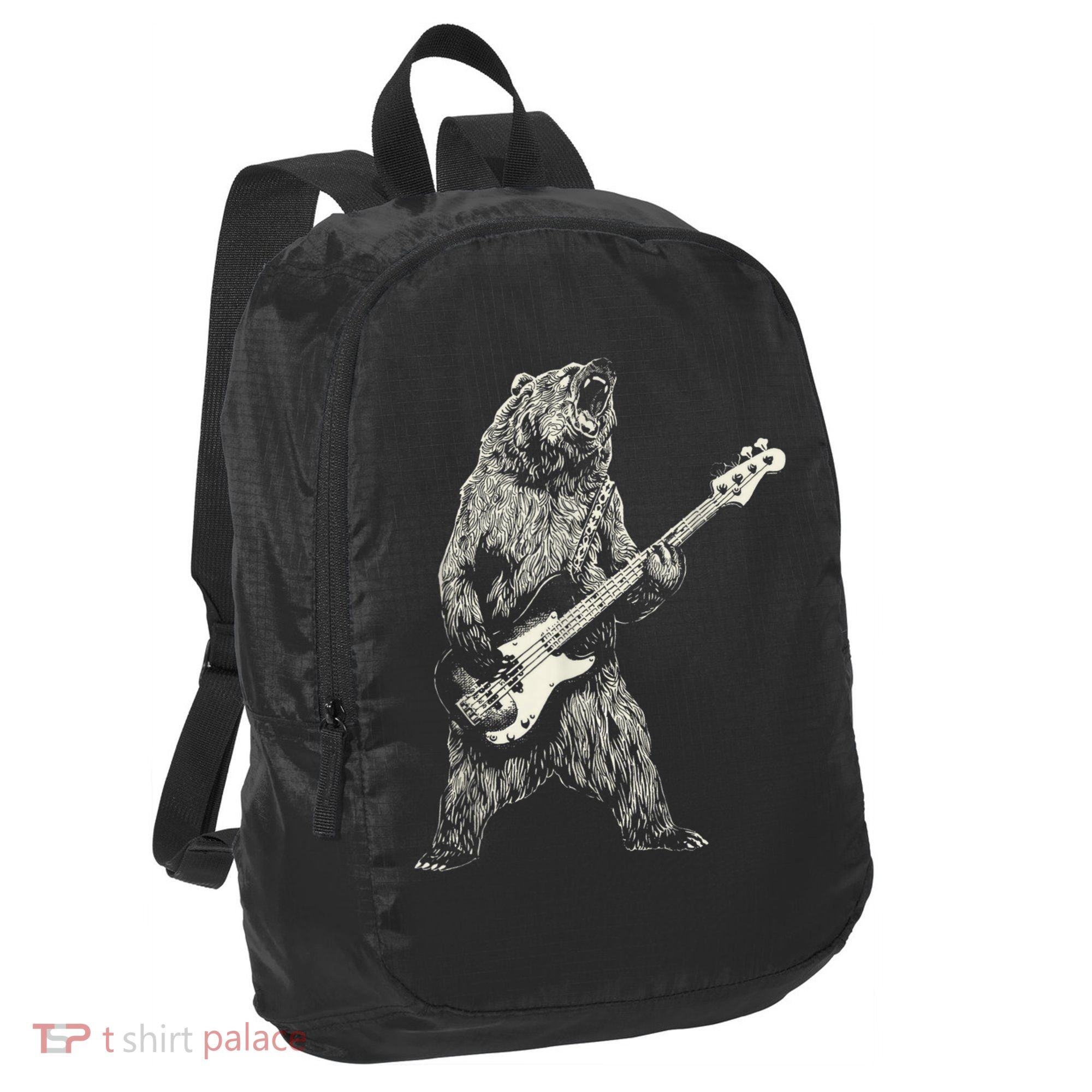 Cute Bear Playing Guitar Gift Guitar Lover Port Authority Crush Ripstop Backpack
