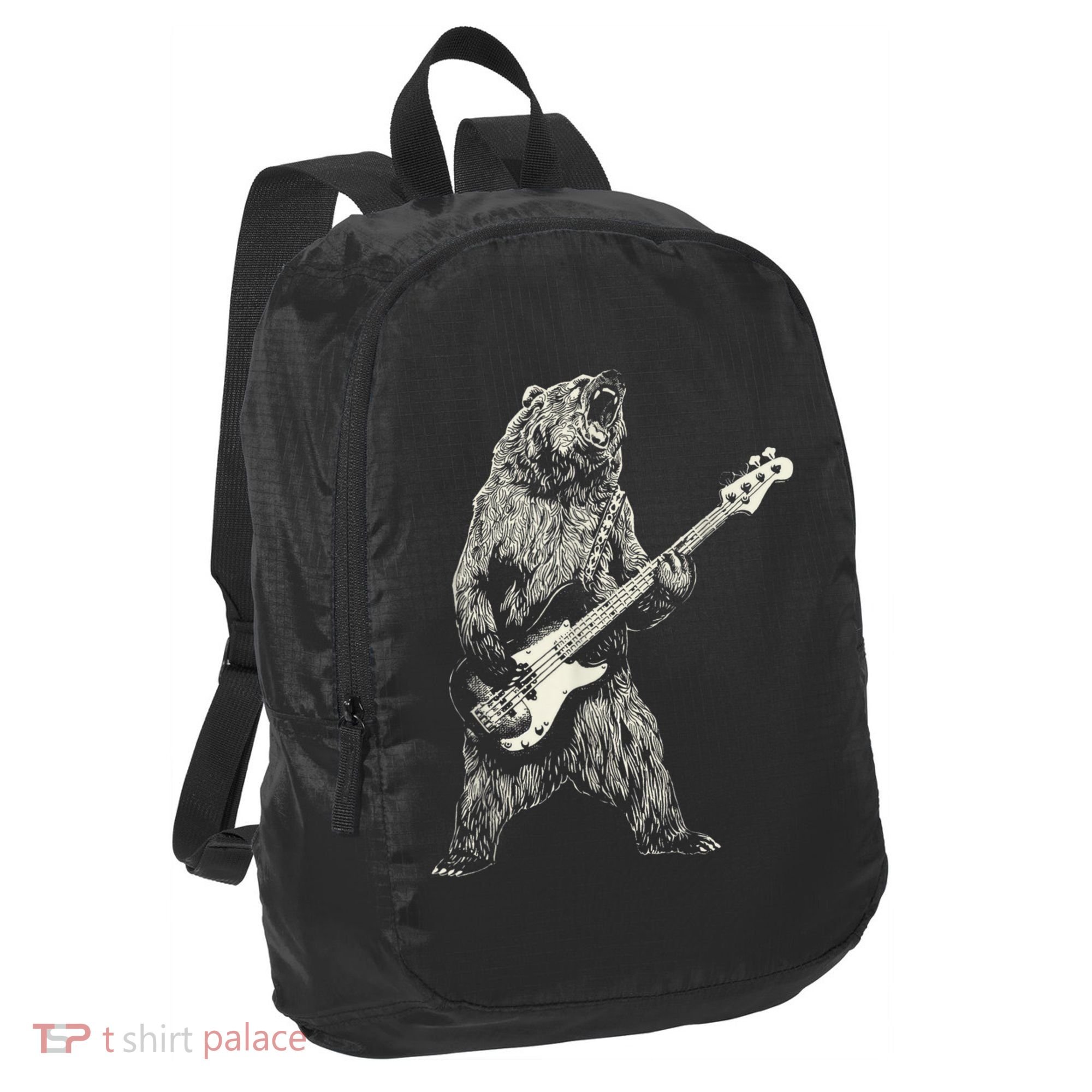Cute Bear Playing Guitar Gift Guitar Lover Port Authority Crush Ripstop Backpack