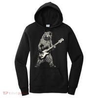 Cute Bear Playing Guitar Gift Guitar Lover Women's Hoodie thumb 0