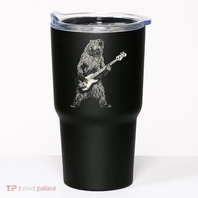 Cute Bear Playing Guitar Gift Guitar Lover Tumbler