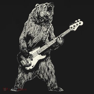 Cute Bear Playing Guitar Gift Guitar Lover Magnet