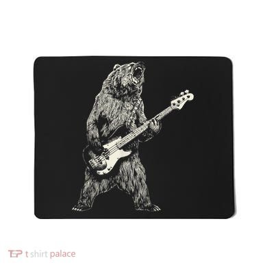Cute Bear Playing Guitar Gift Guitar Lover Mousepad