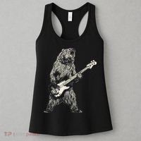 Cute Bear Playing Guitar Gift Guitar Lover Women's Tank Top thumb 3