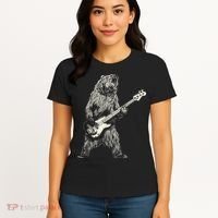 Cute Bear Playing Guitar Gift Guitar Lover Women's T-Shirt thumb 4