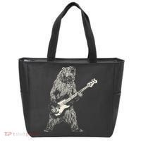 Cute Bear Playing Guitar Gift Guitar Lover Tote Bag thumb 0