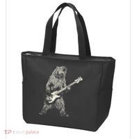 Cute Bear Playing Guitar Gift Guitar Lover Tote Bag thumb 3