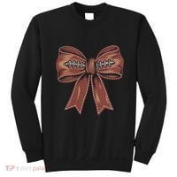 Coquette Bow Pumpkin American Football Autumn Thanksgiving Sweatshirt thumb 0