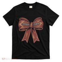 Coquette Bow Pumpkin American Football Autumn Thanksgiving T-Shirt thumb 0
