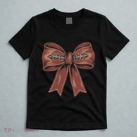Coquette Bow Pumpkin American Football Autumn Thanksgiving T-Shirt thumb 5