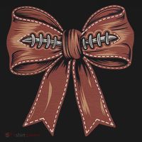 Coquette Bow Pumpkin American Football Autumn Thanksgiving Women's Hoodie thumb 2