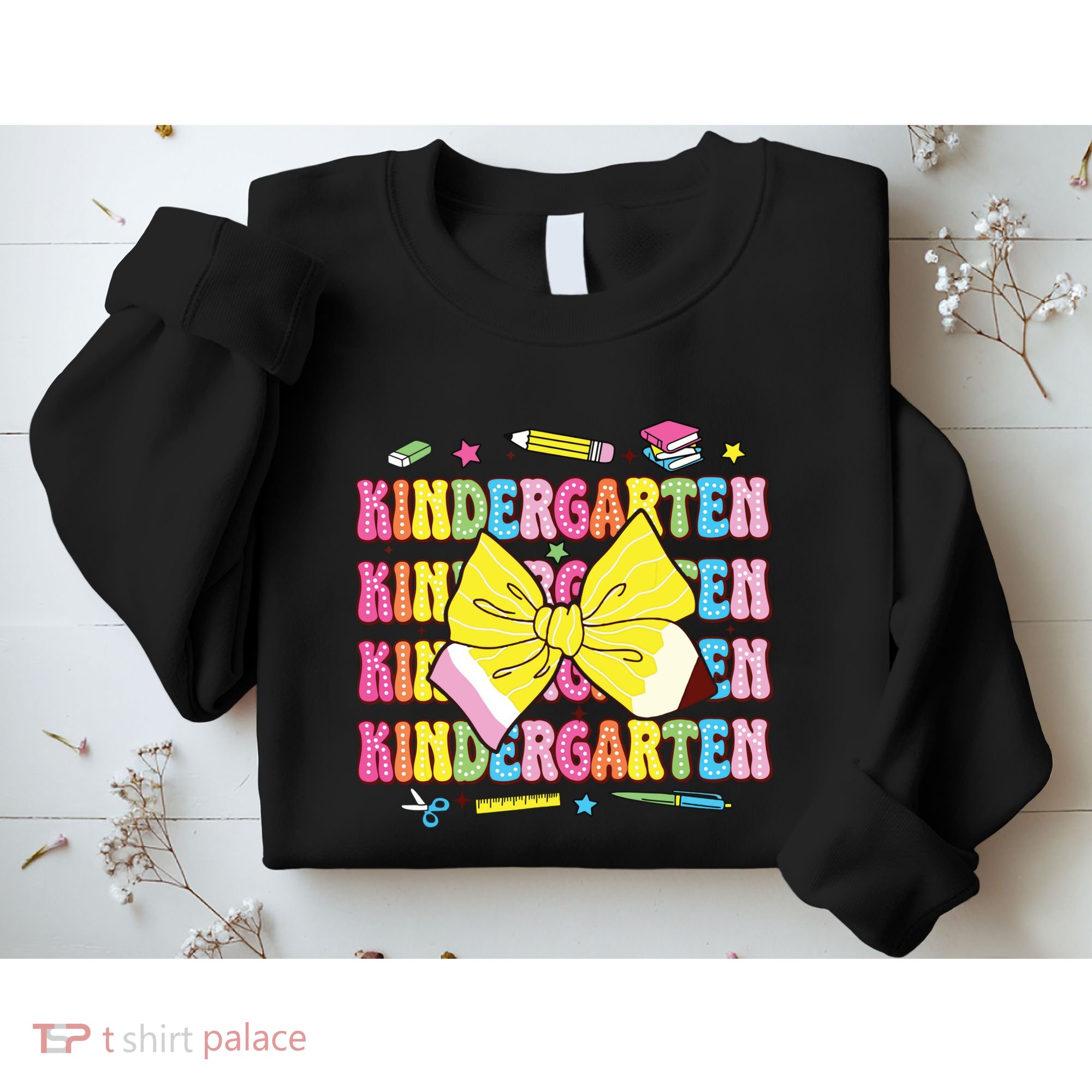 Coquette Bow Pencil Retro Kindergarten Funny Back To School Sweatshirt