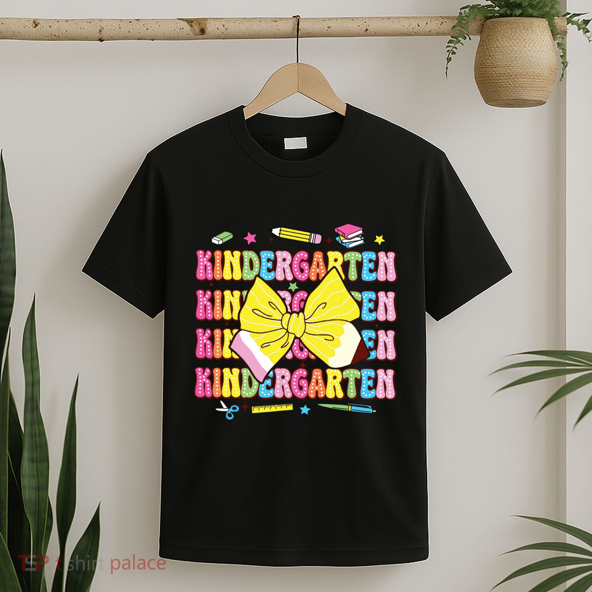 Coquette Bow Pencil Retro Kindergarten Funny Back To School T-Shirt