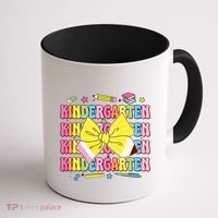 Coquette Bow Pencil Retro Kindergarten Funny Back To School Coffee Mug thumb 1