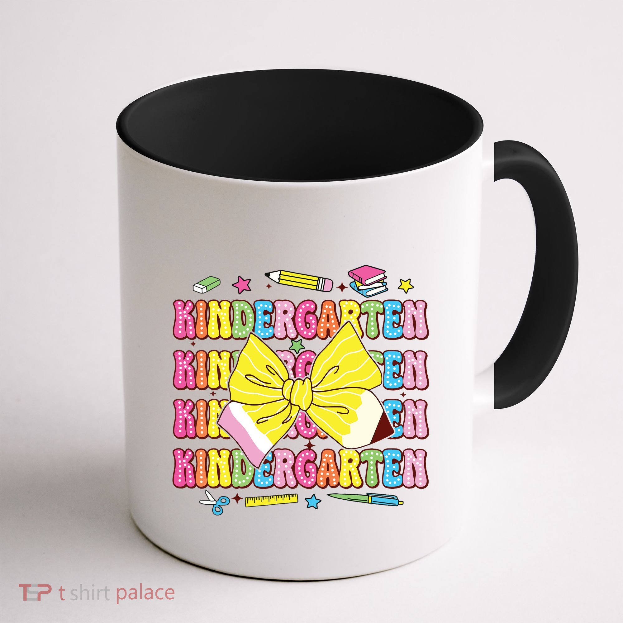 Coquette Bow Pencil Retro Kindergarten Funny Back To School Coffee Mug