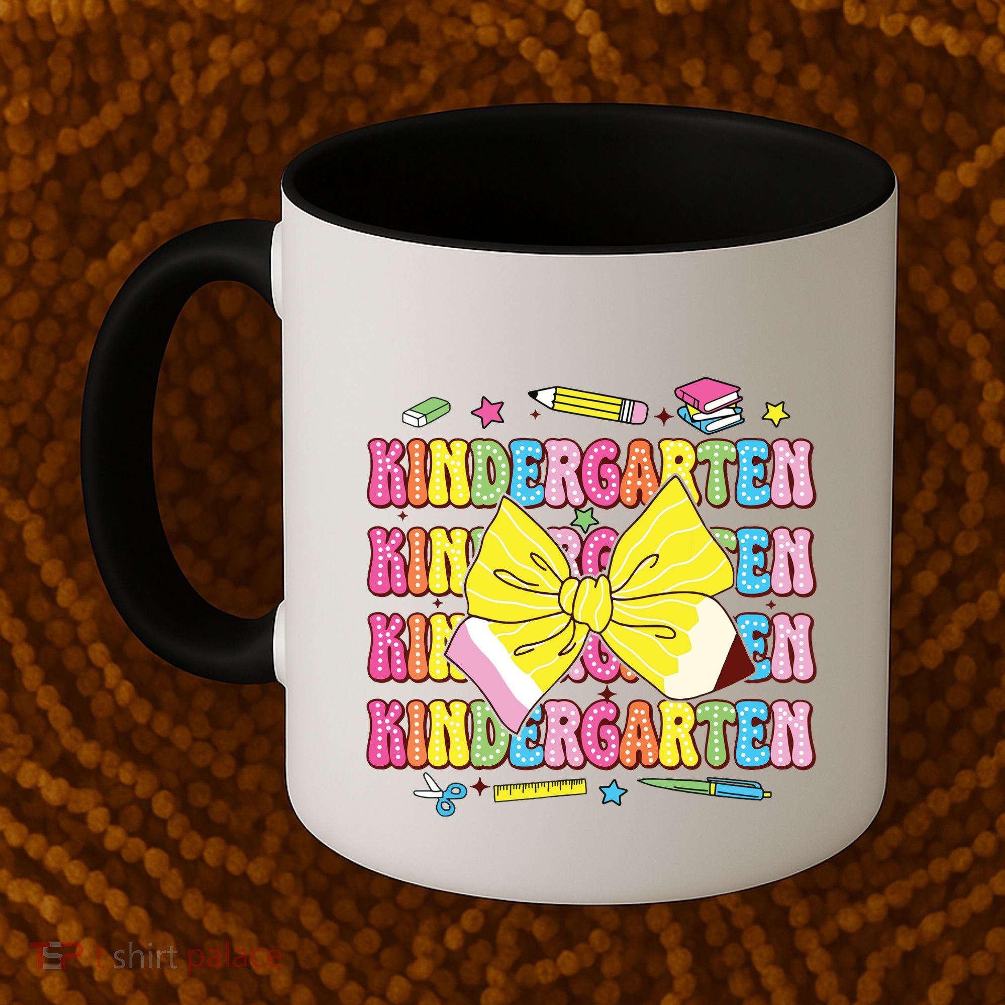 Coquette Bow Pencil Retro Kindergarten Funny Back To School Coffee Mug