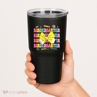 Coquette Bow Pencil Retro Kindergarten Funny Back To School Tumbler thumb 2