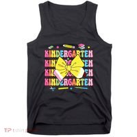 Coquette Bow Pencil Retro Kindergarten Funny Back To School Tank Top thumb 0