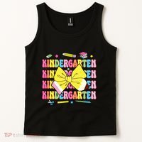 Coquette Bow Pencil Retro Kindergarten Funny Back To School Tank Top thumb 2
