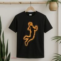 Cute Basketball Player Print Women Basketball T-Shirt thumb 2