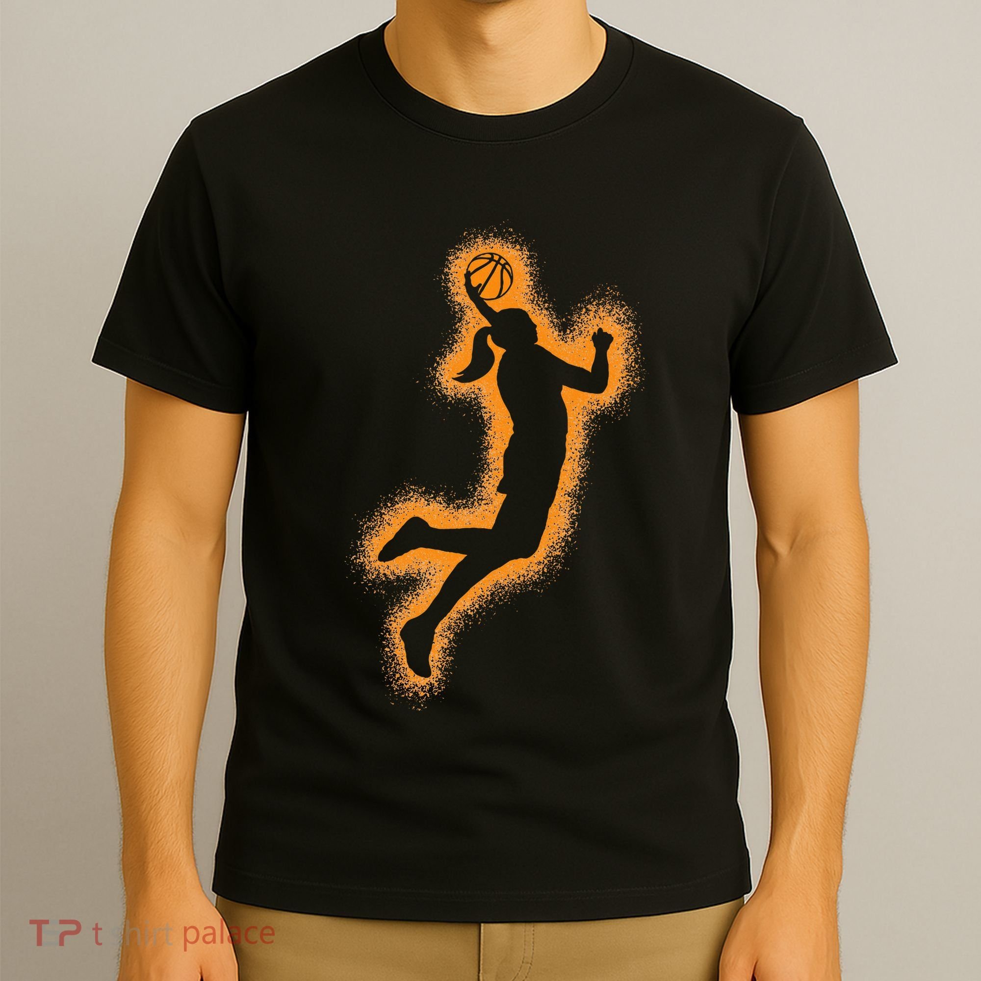 Cute Basketball Player Print Women Basketball T-Shirt