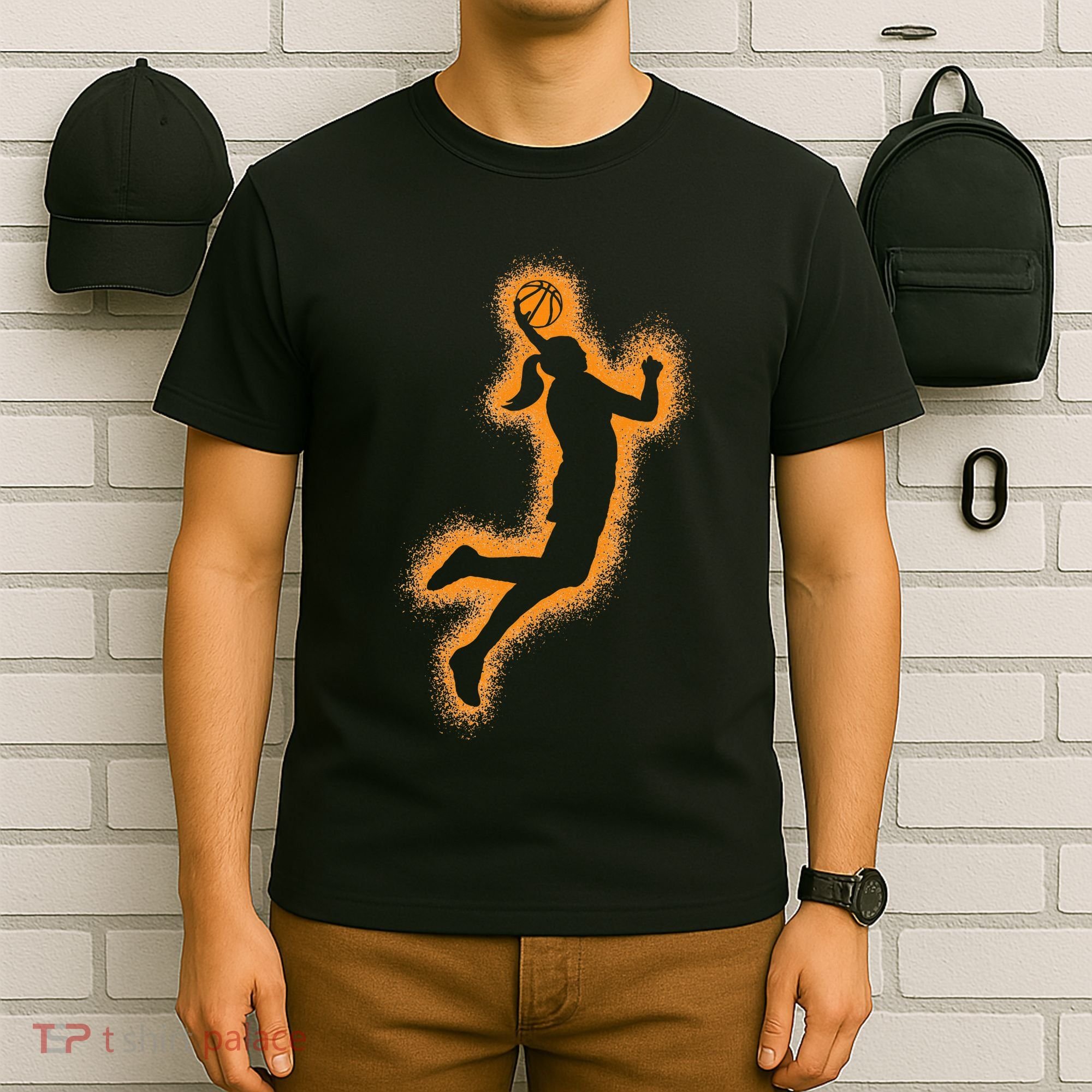 Cute Basketball Player Print Women Basketball T-Shirt