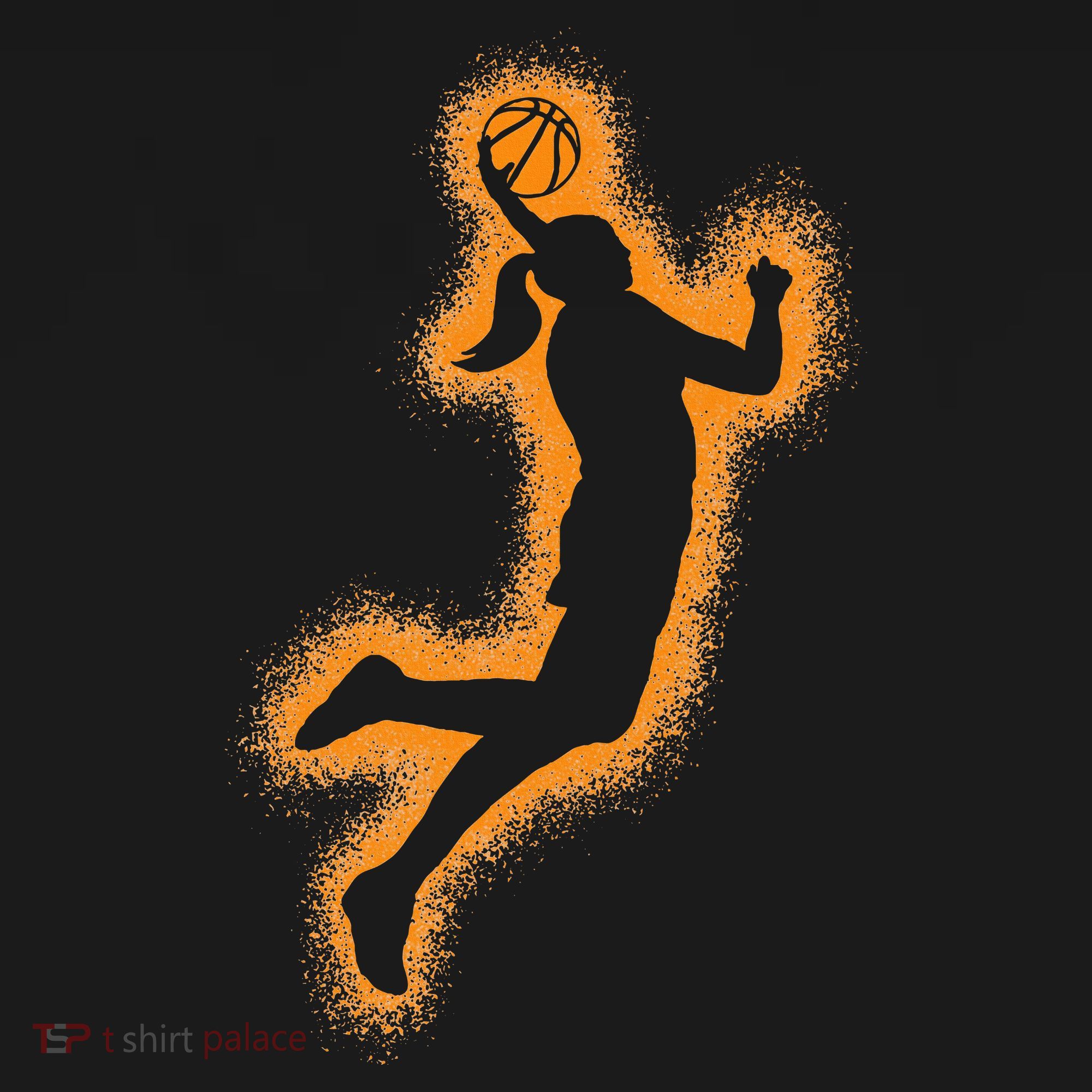 Cute Basketball Player Print Women Basketball T-Shirt