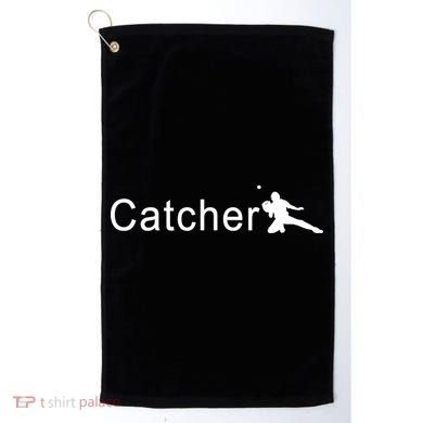 Catcher Baseball Player Golf Towel