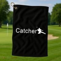 Catcher Baseball Player Golf Towel thumb 1