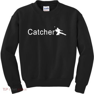 Catcher Baseball Player Kids Sweatshirt