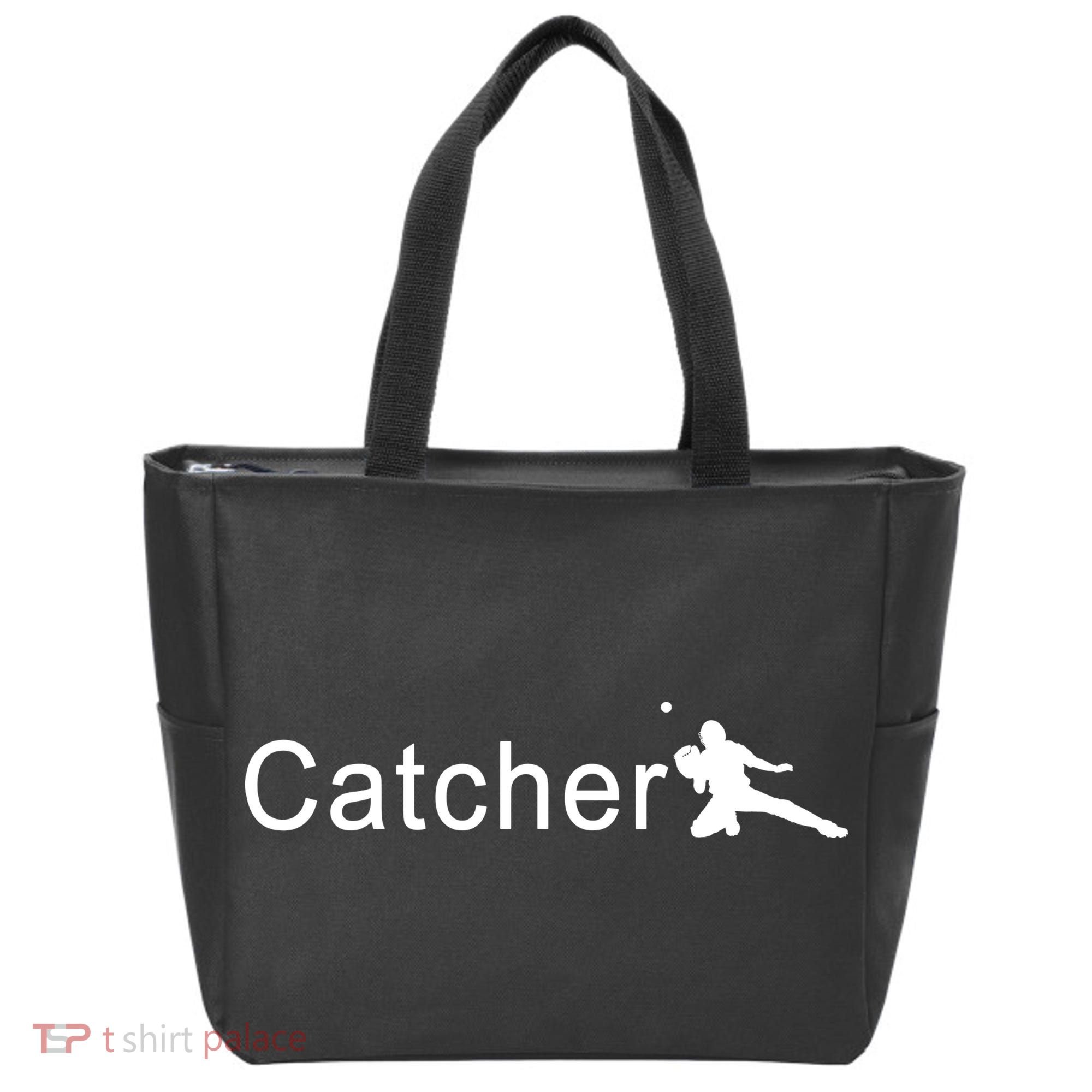 Catcher Baseball Player Tote Bag